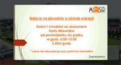 Desktop Screenshot of mosir.mlawa.pl